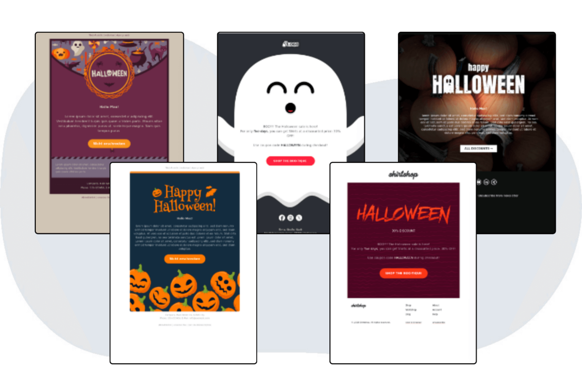 Halloween Newsletter-Vorlagen