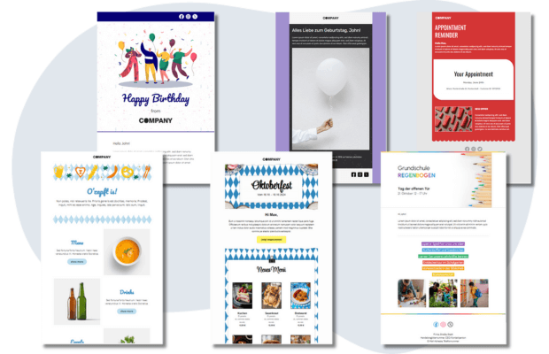 Newsletter-Vorlagen zu verschiedenen Anlässen