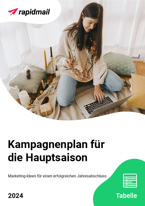 Marketing-Kampagnenplan für die Hauptsaison