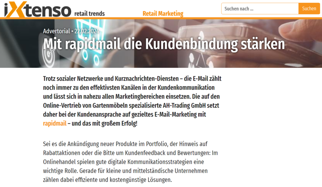 Beispiel für PR im Online-Marketing