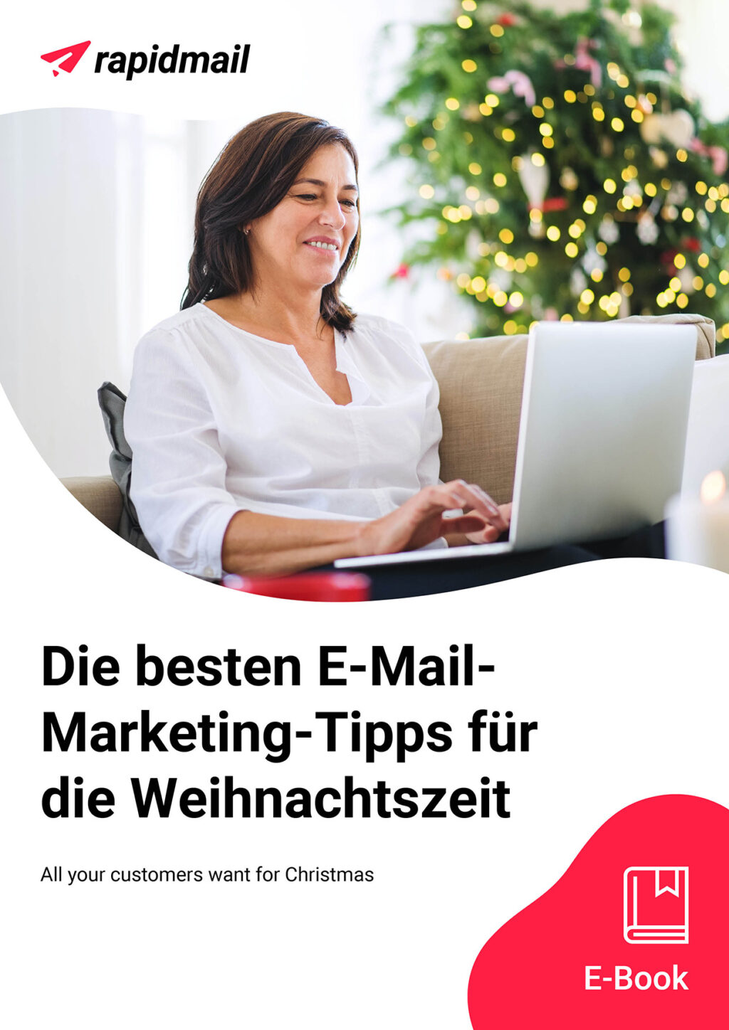 E-Book-Cover für weihnachtliches E-Mail-Marketing