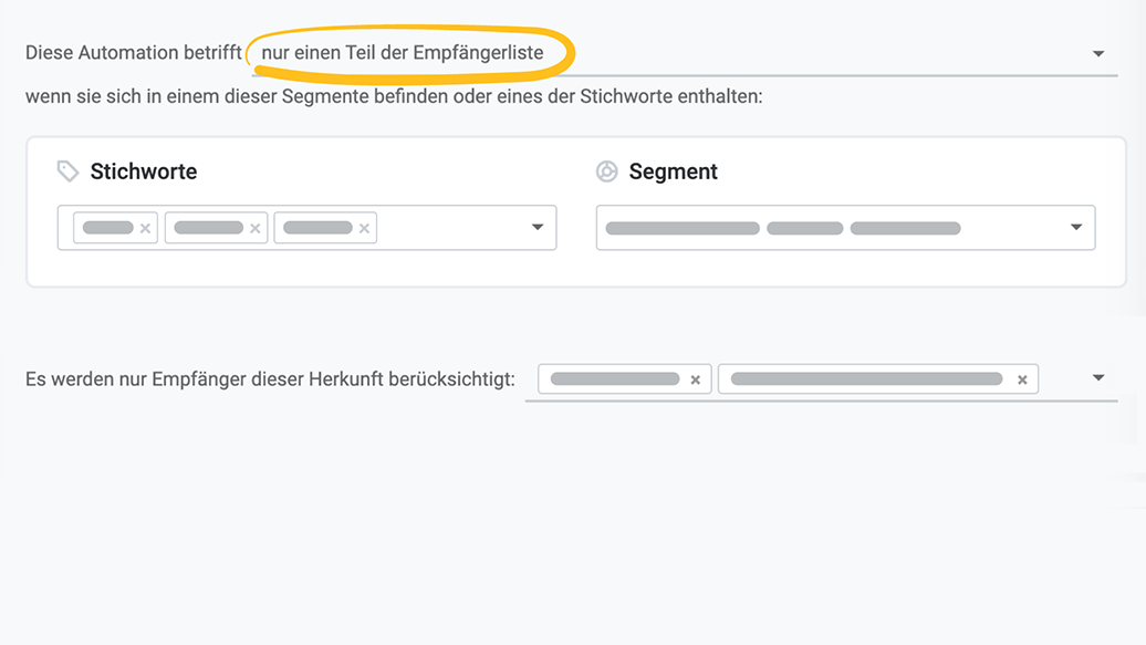 E-Mail-Automationen für unterschiedliche Zielgruppen anlegen